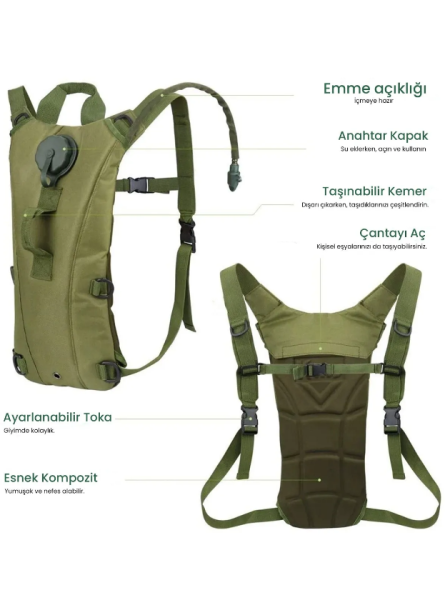 Askeri Suluk 3 Lt Kapasiteli