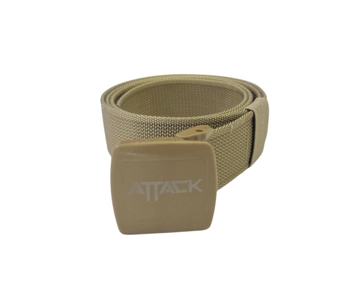 Attack Bej 4 cm Plastik Tokalı Ayarlanabilir Taktik Kemer – Dayanıklı Naylon Webbing