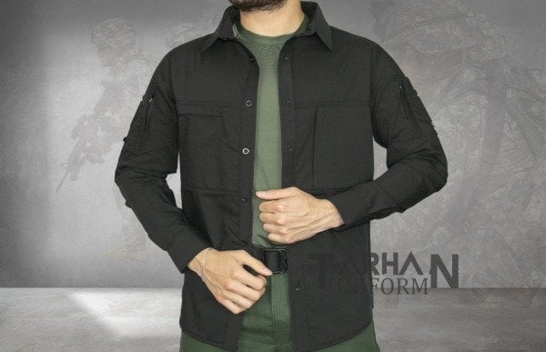 Siyah Tactical Gömlek, Outdoor Taktik Gömlek