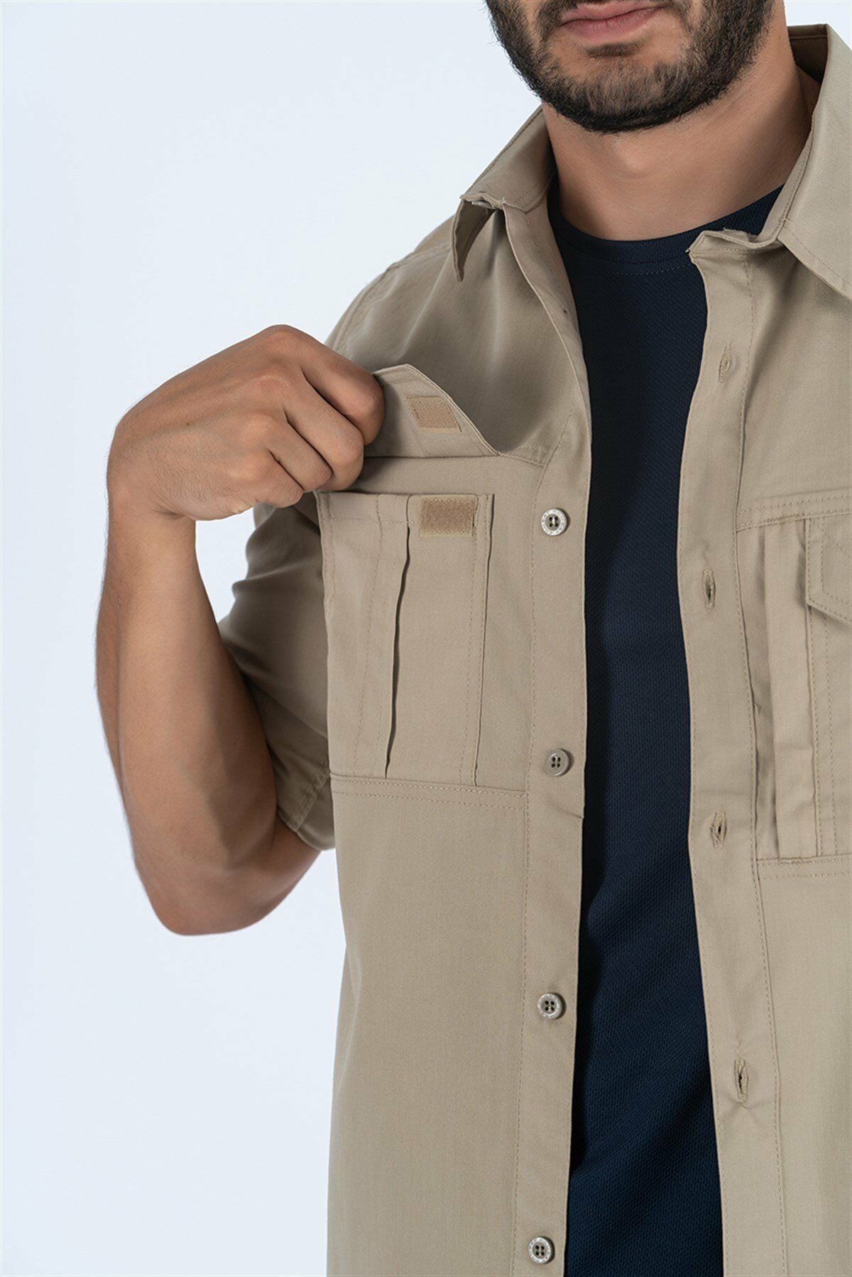 Bej Outdoor Tactical Gömlek, Askeri Taktik Gömlek