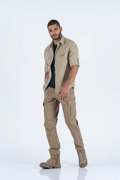 Bej Outdoor Tactical Gömlek, Askeri Taktik Gömlek