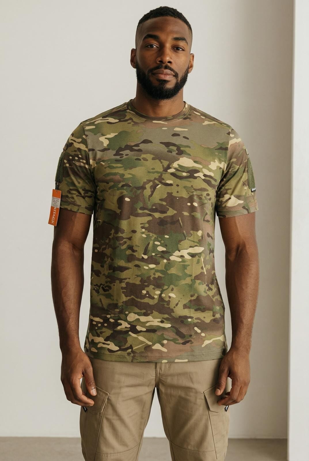 Attack 603 Erkek Kamuflaj Taktik Tişört – Bisiklet Yaka, Kısa Kollu, Outdoor & Günlük