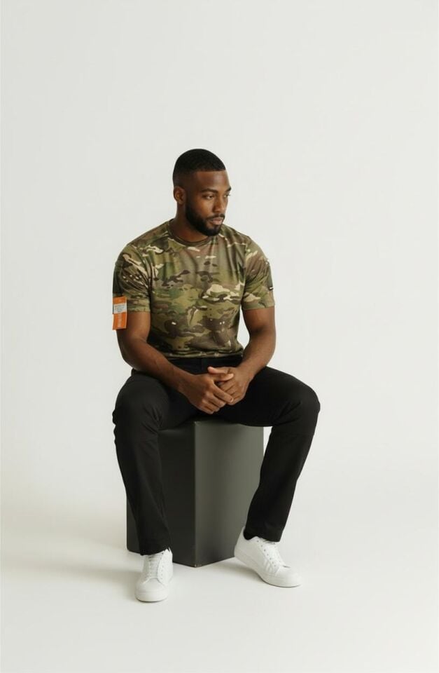 Attack 603 Erkek Kamuflaj Taktik Tişört – Bisiklet Yaka, Kısa Kollu, Outdoor & Günlük