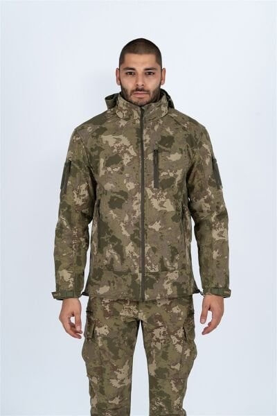 Tactical taktik kamuflaj mont su rüzgar geçirmez softtjell mont piyade-305 L