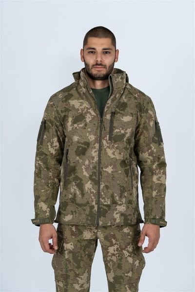 Tactical taktik kamuflaj mont su rüzgar geçirmez softtjell mont piyade-305 L
