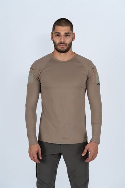 TacticalTactical T-Shirt Pike Uzun Kol, BEJ-CMB-PIKE-UK-801-001