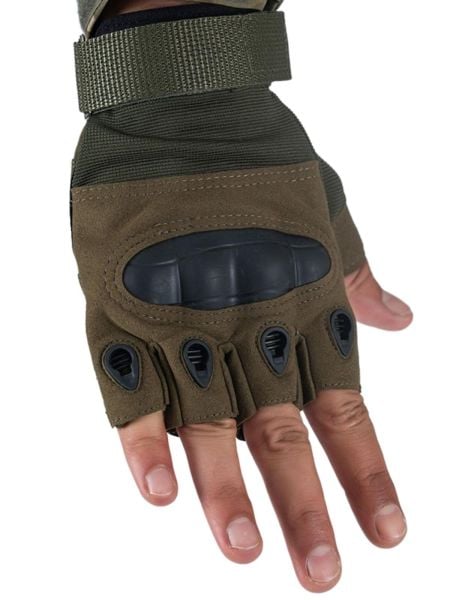 Tactical Kısa Parmak Destekli Eldiven (Haki Renk)