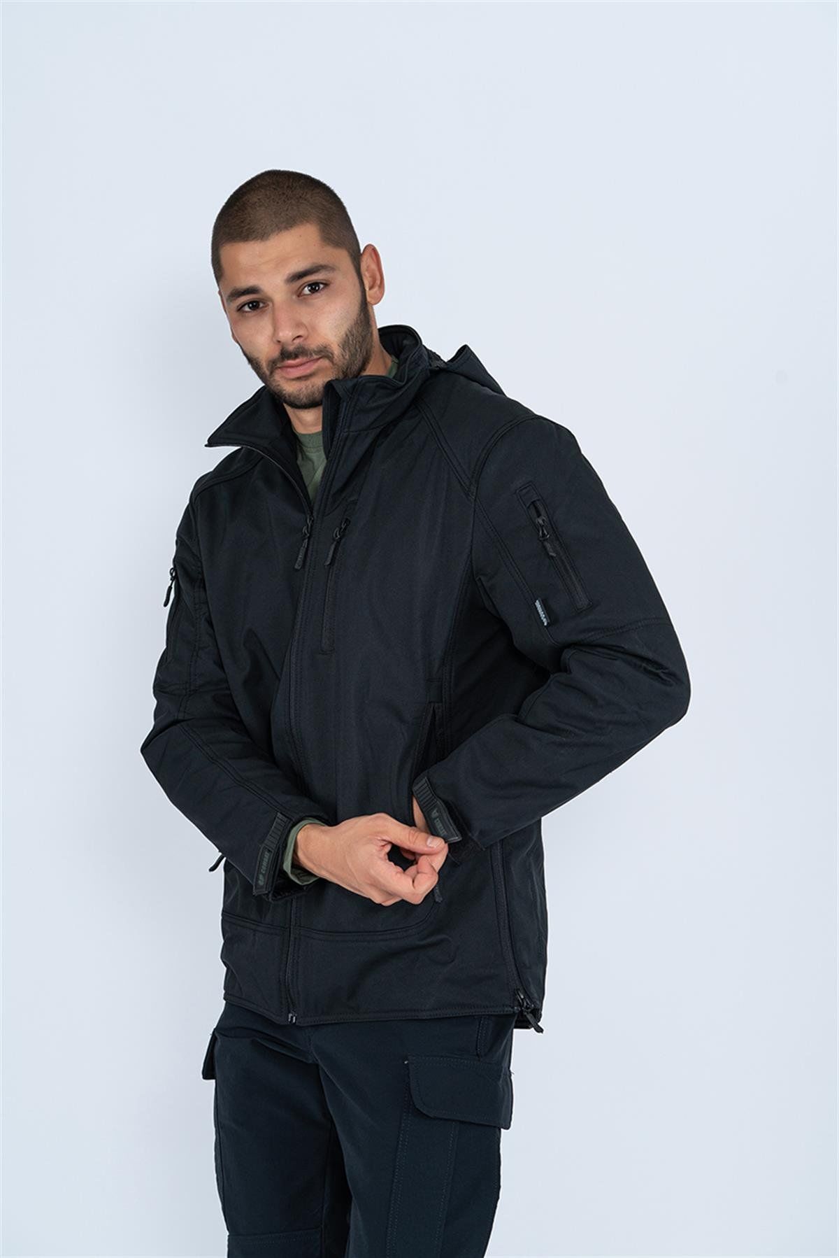 Softshell Mont Siyah Tactical