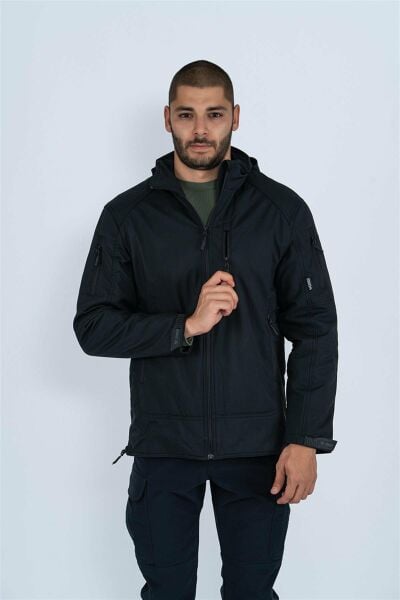 Combat tactical taktik su ve rüzgar geçirmez softshell mont outdoor motorcu montu SİYAH